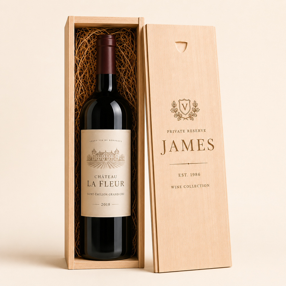 Personalizable Wooden 1 Bottle Wine Box