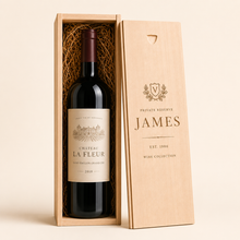 Personalizable Wooden 1 Bottle Wine Box