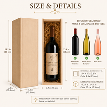 Personalizable Wooden 1 Bottle Wine Box