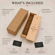 Personalizable Wooden 1 Bottle Wine Box