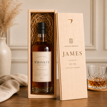 Personalizable Wooden 1 Bottle Wine Box
