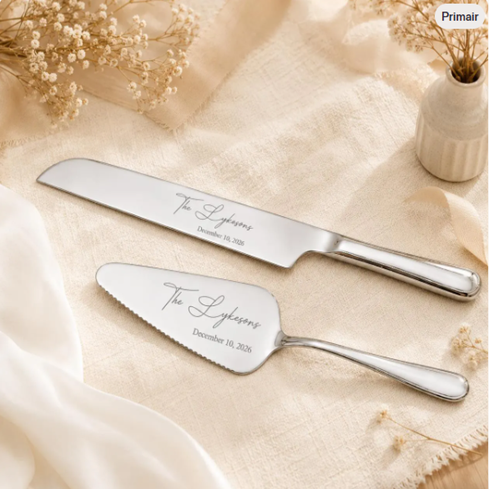 Personalized Wedding Cake Cutting Set