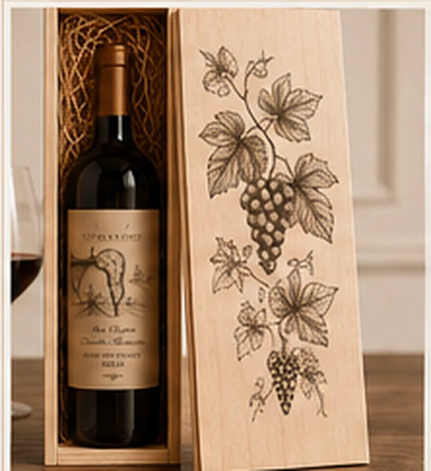 Botanical Vine art engraving design